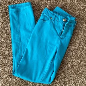 teal blue pants size 8